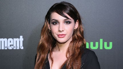 Mandatory Credit: Photo by Alberto Reyes/REX/Shutterstock (9121736h) Hannah Marks Hulu and Entertainment Weekly New York Comic Con party, Arrivals, New York, USA - 06 Oct 2017